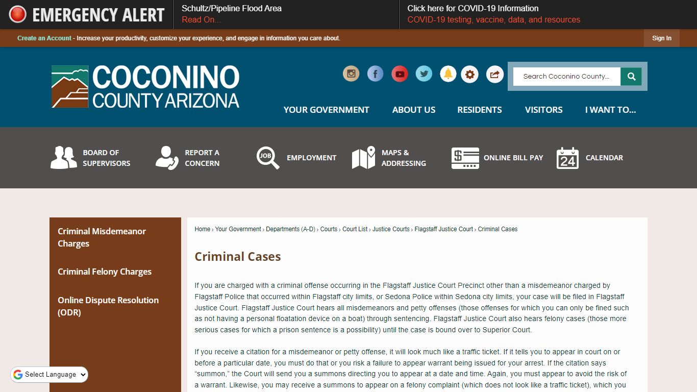 Criminal Cases | Coconino - Coconino County, Arizona